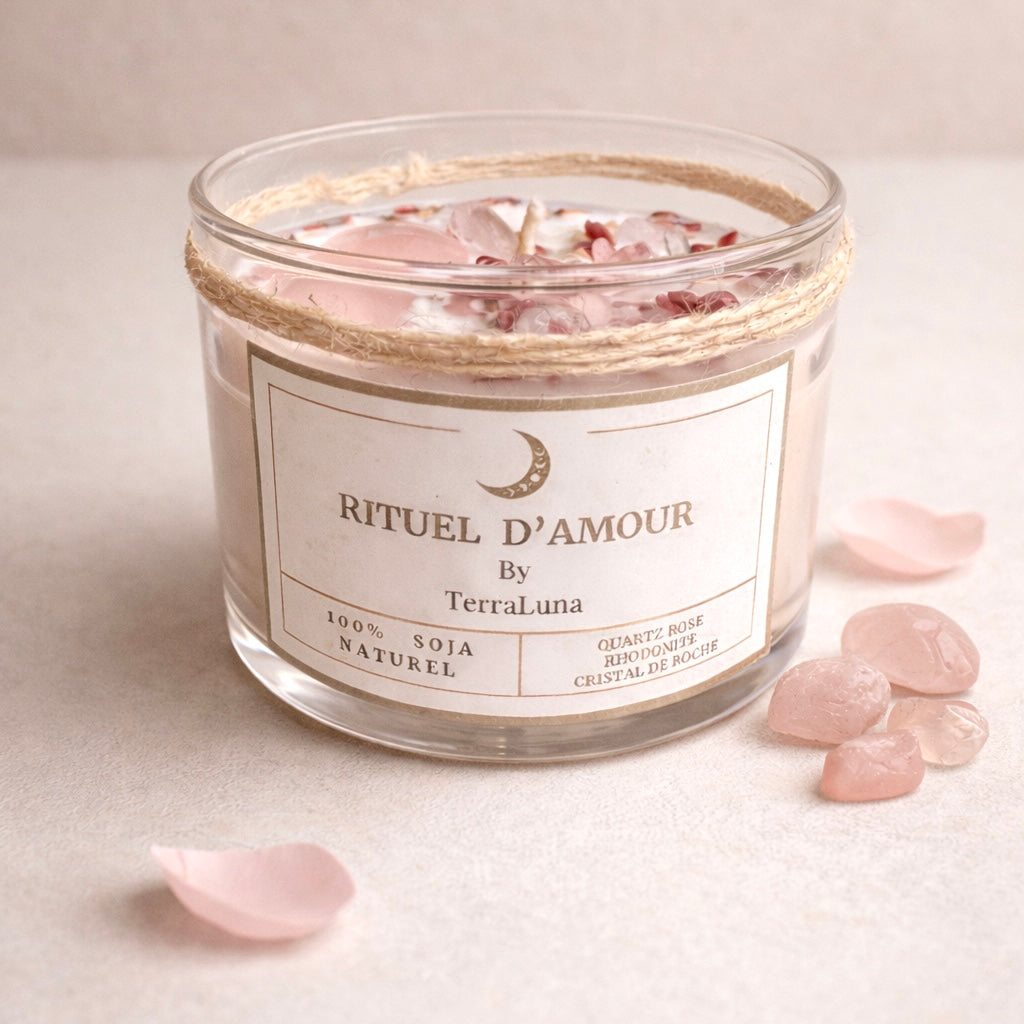 BOUGIE "RITUEL D'AMOUR" version rose