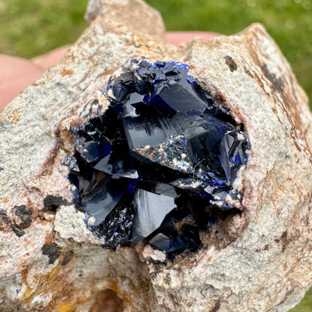 AZURITE DE KEROUCHEN - MAROC- Pierre brute - Etiquement sourcée dans une petite exploitation à Boumia au Maroc