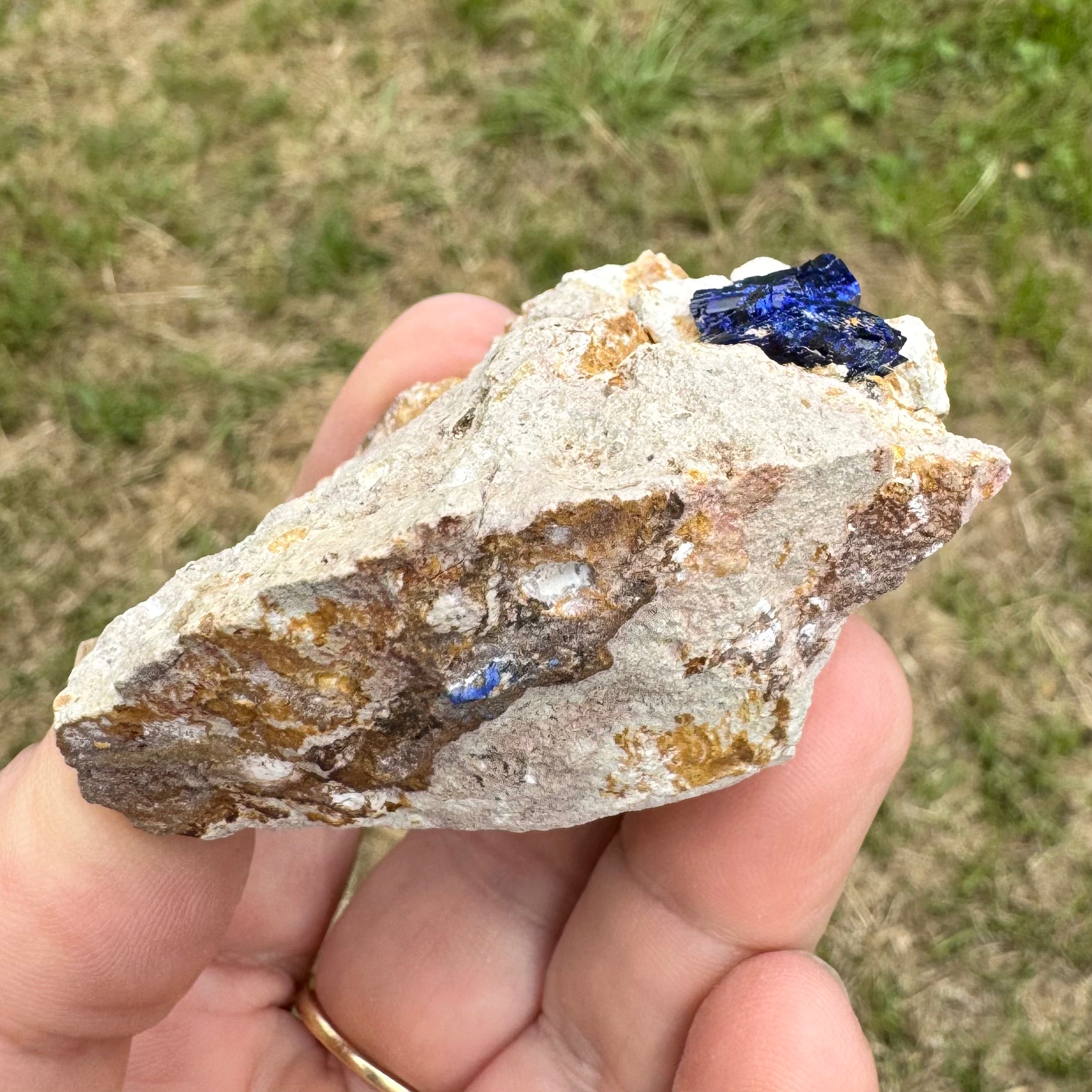 AZURITE DE KEROUCHEN - MAROC- Pierre brute - Etiquement sourcée dans une petite exploitation à Boumia au Maroc