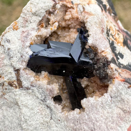 AZURITE DE KEROUCHEN - MAROC- Pierre brute - Etiquement sourcée dans une petite exploitation à Boumia au Maroc