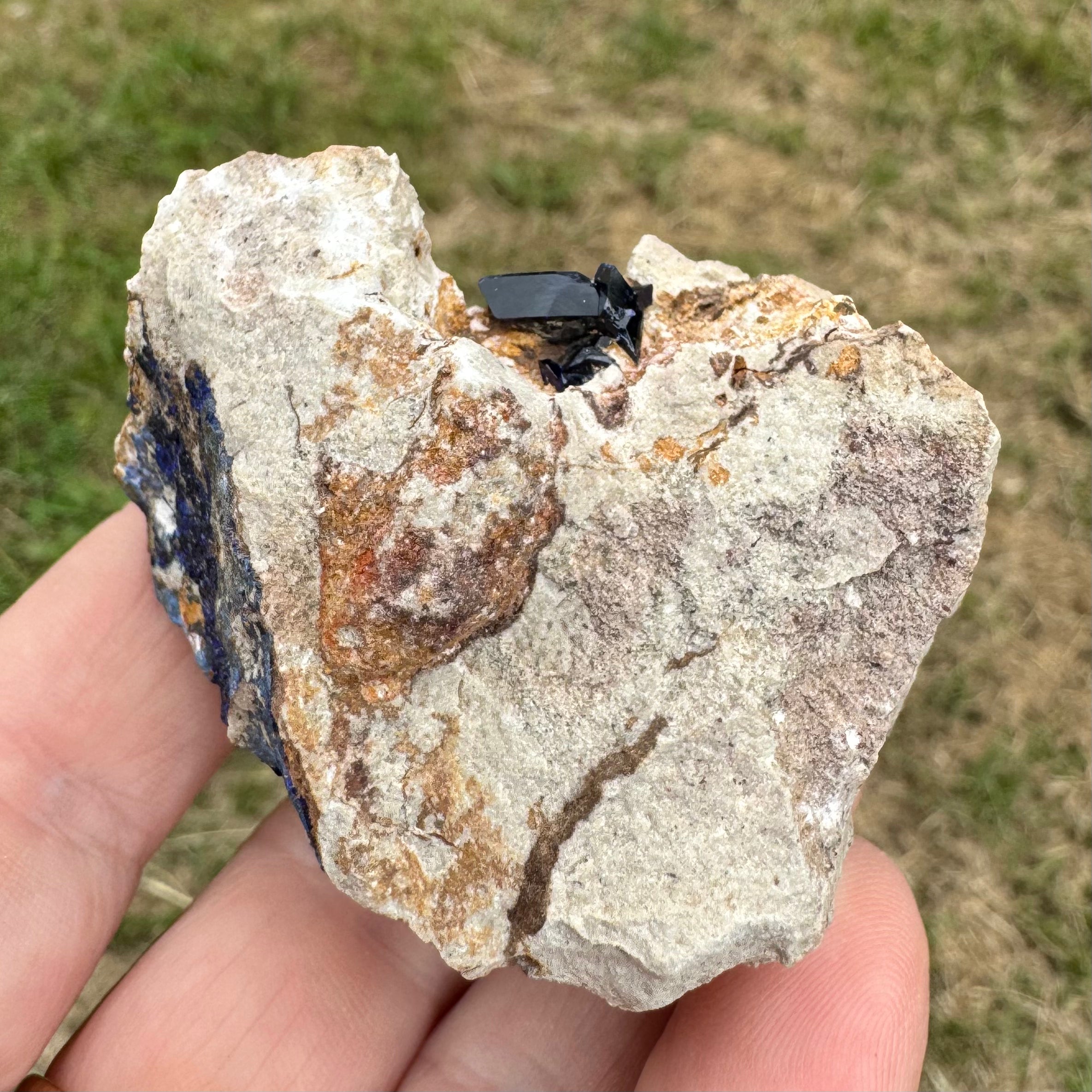 AZURITE DE KEROUCHEN - MAROC- Pierre brute - Etiquement sourcée dans une petite exploitation à Boumia au Maroc
