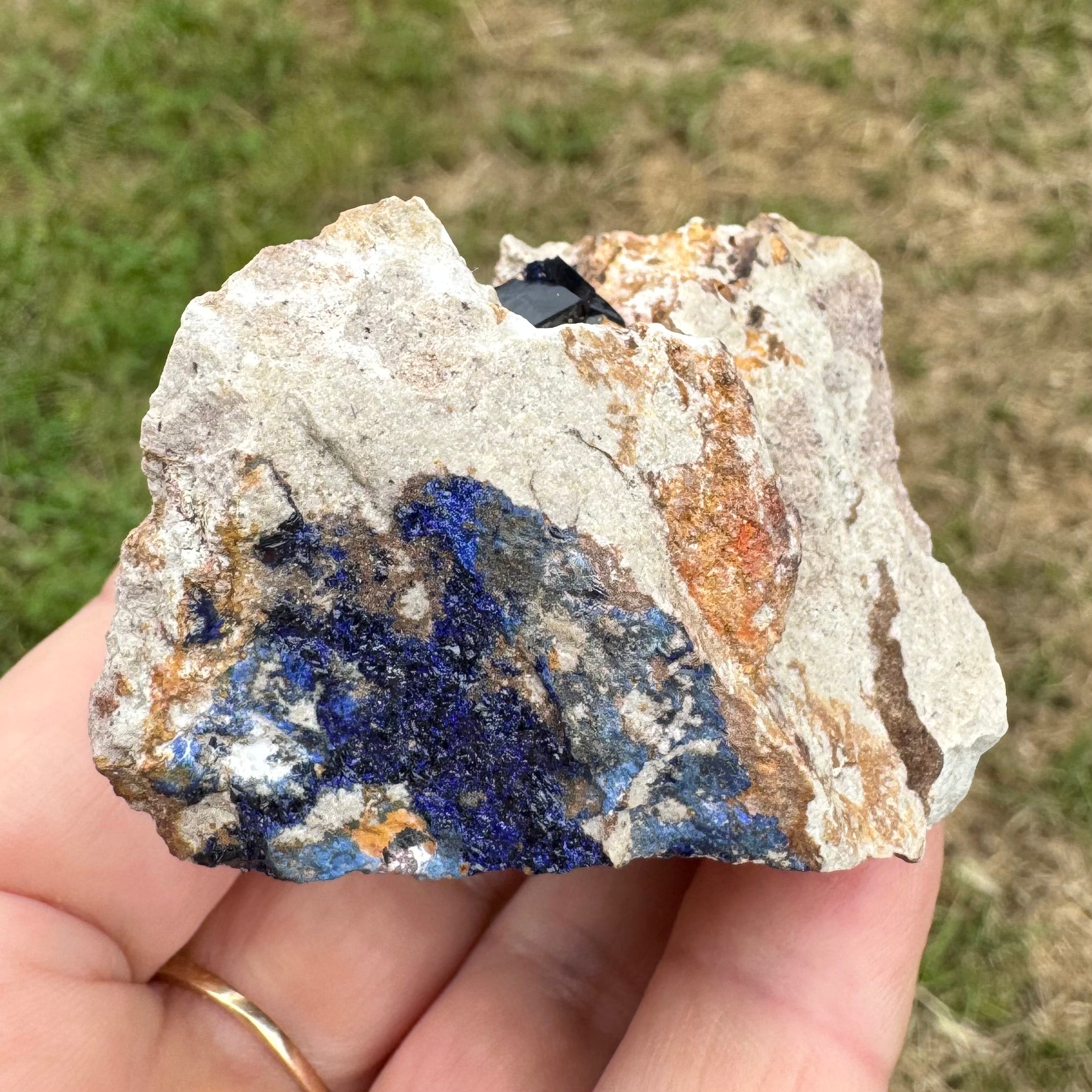 AZURITE DE KEROUCHEN - MAROC- Pierre brute - Etiquement sourcée dans une petite exploitation à Boumia au Maroc