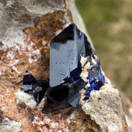 AZURITE DE KEROUCHEN - MAROC- Pierre brute - Etiquement sourcée dans une petite exploitation à Boumia au Maroc