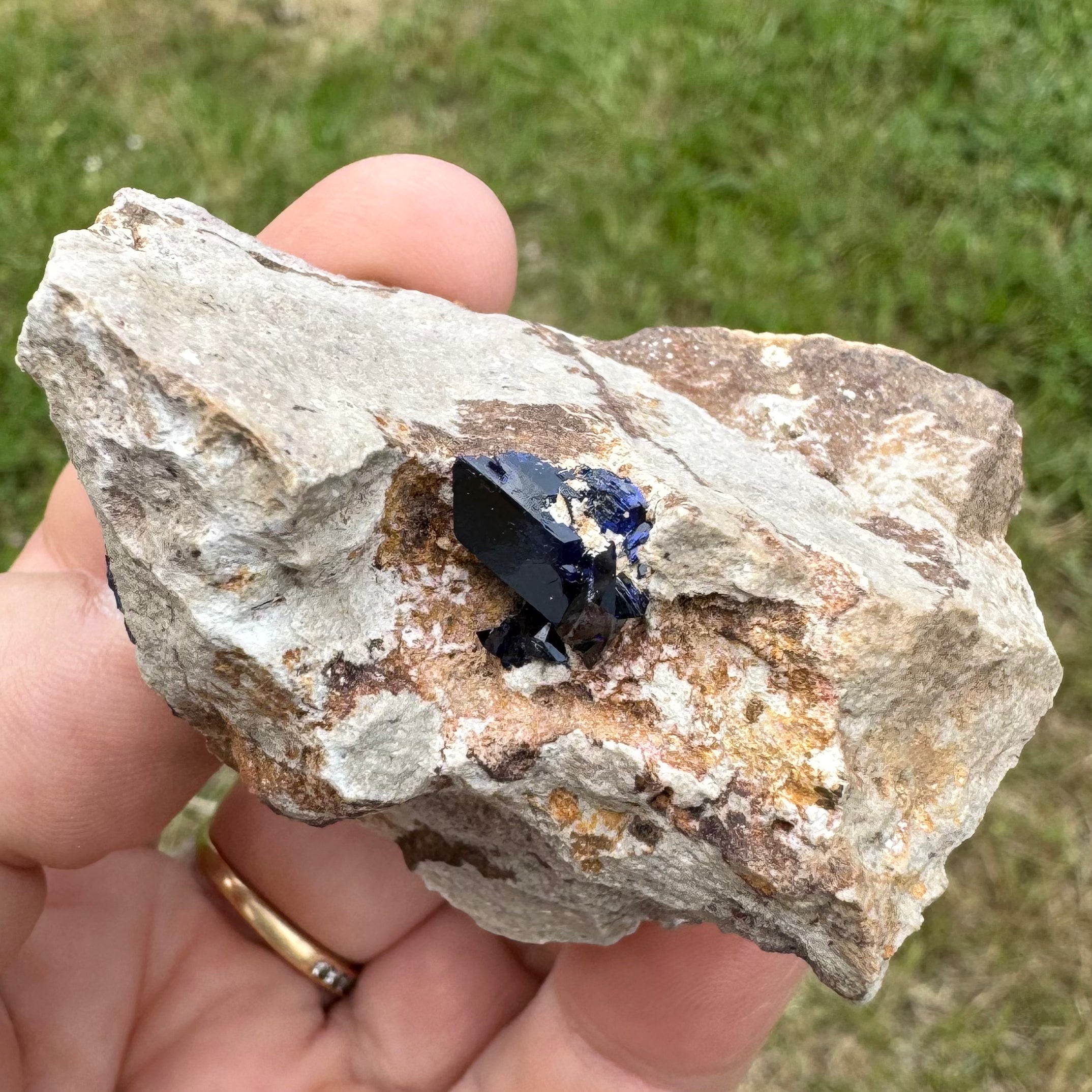 AZURITE DE KEROUCHEN - MAROC- Pierre brute - Etiquement sourcée dans une petite exploitation à Boumia au Maroc