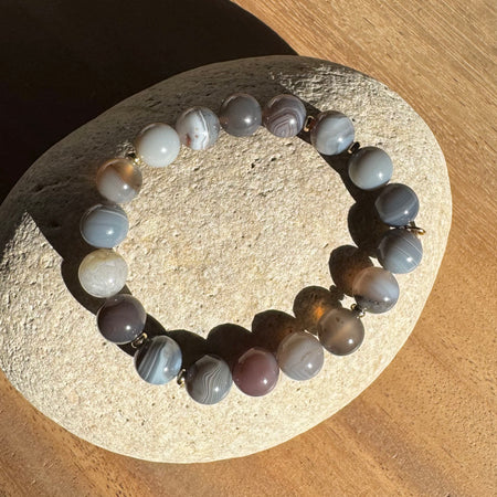 BRACELET AGATE BOTSWANA - 10mm