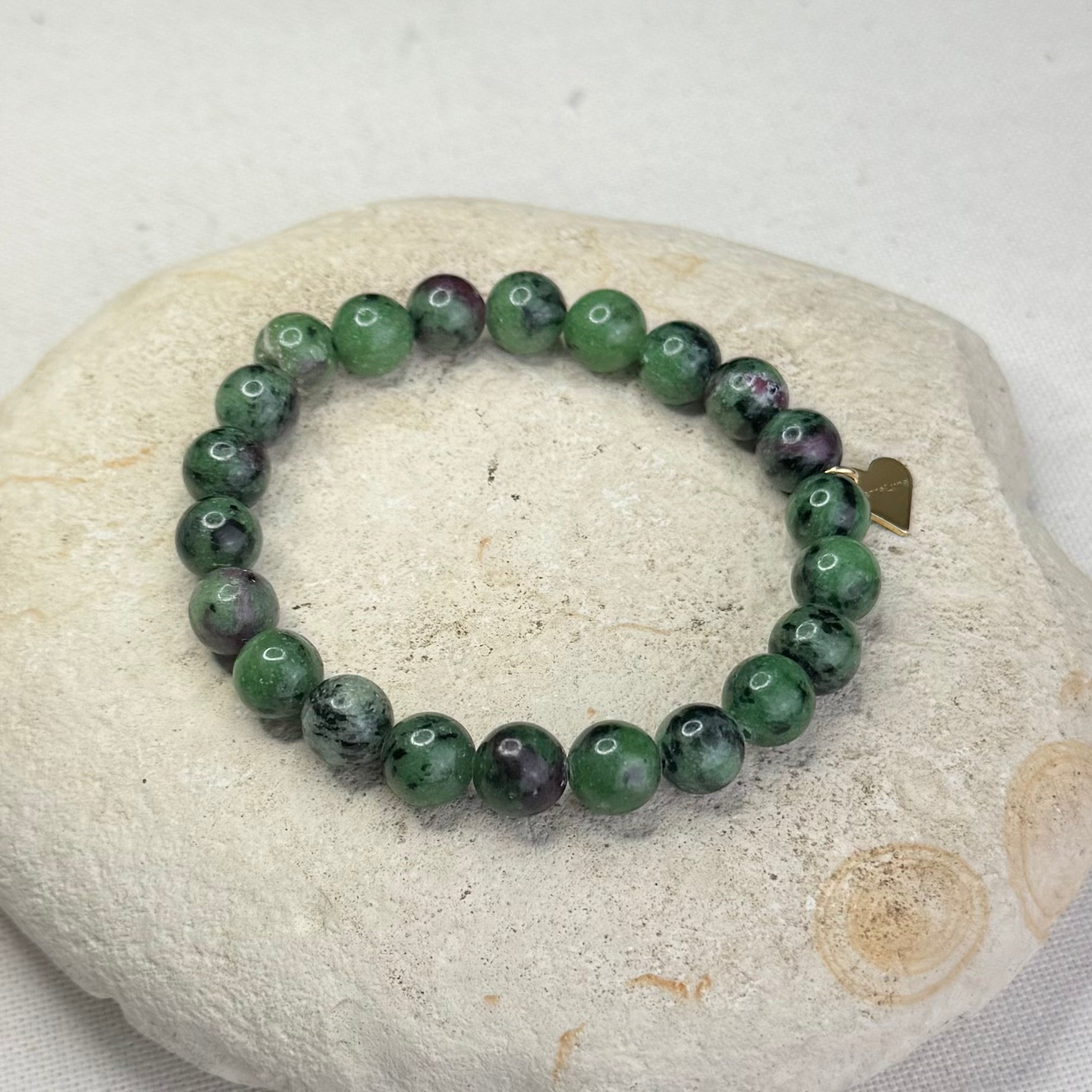 BRACELET RUBIS ZOÏSITE - 8mm