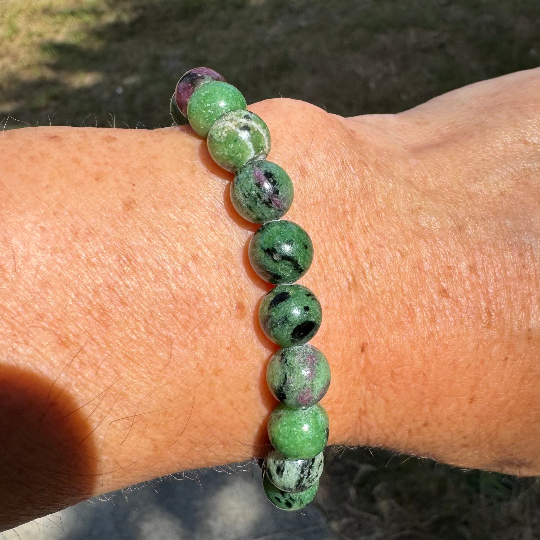 BRACELET RUBIS ZOÏSITE - 8mm