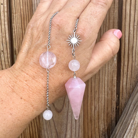 PENDULE - Quartz rose - Soleil