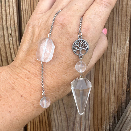 PENDULE - Cristal de Roche - Arbre de vie