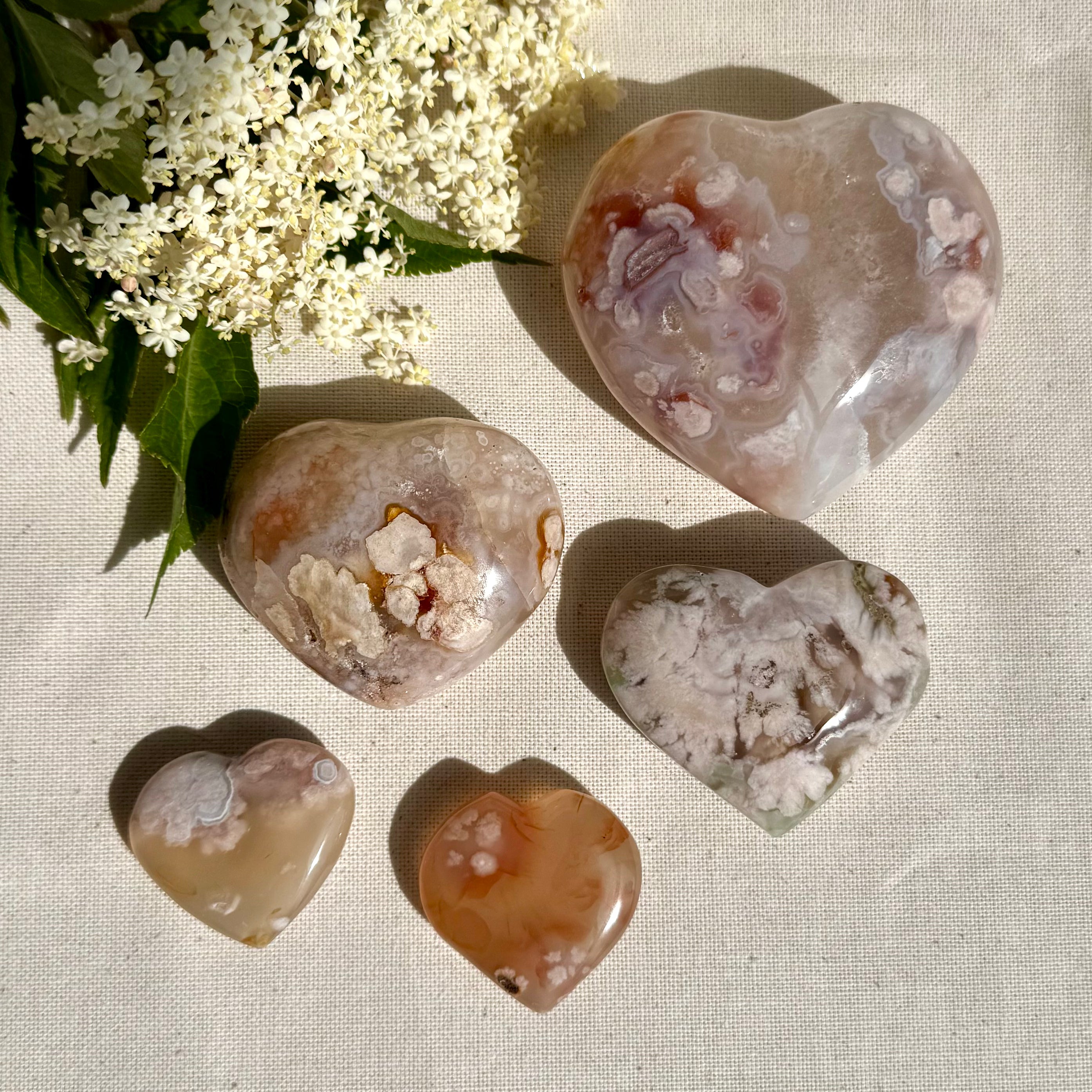 AGATE FLEUR - Madagascar - Coeurs