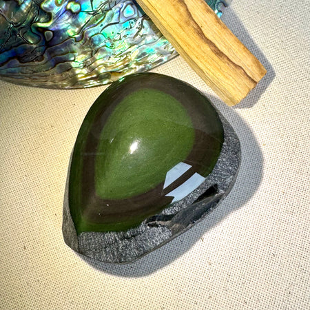 OBSIDIENNE OEIL CÉLESTE - Mexique - Forme libre semi polie