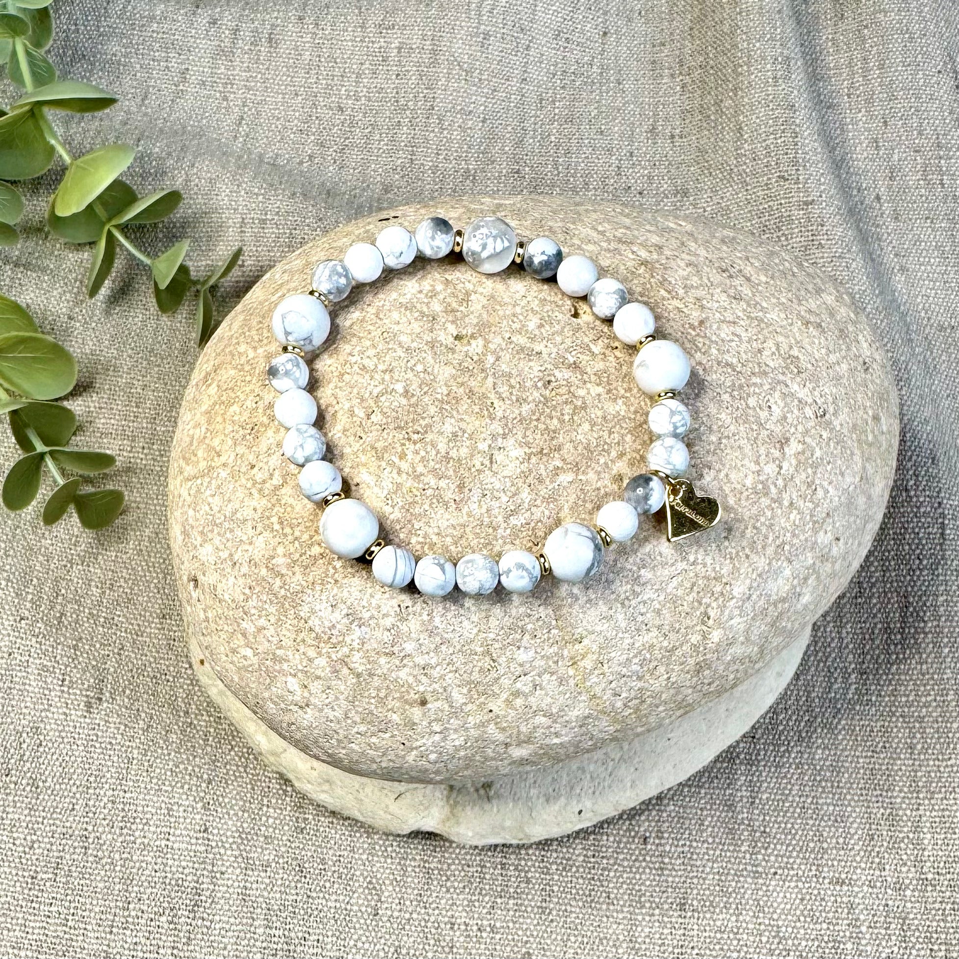 BRACELET HOWLITE - 6 & 8 mm
