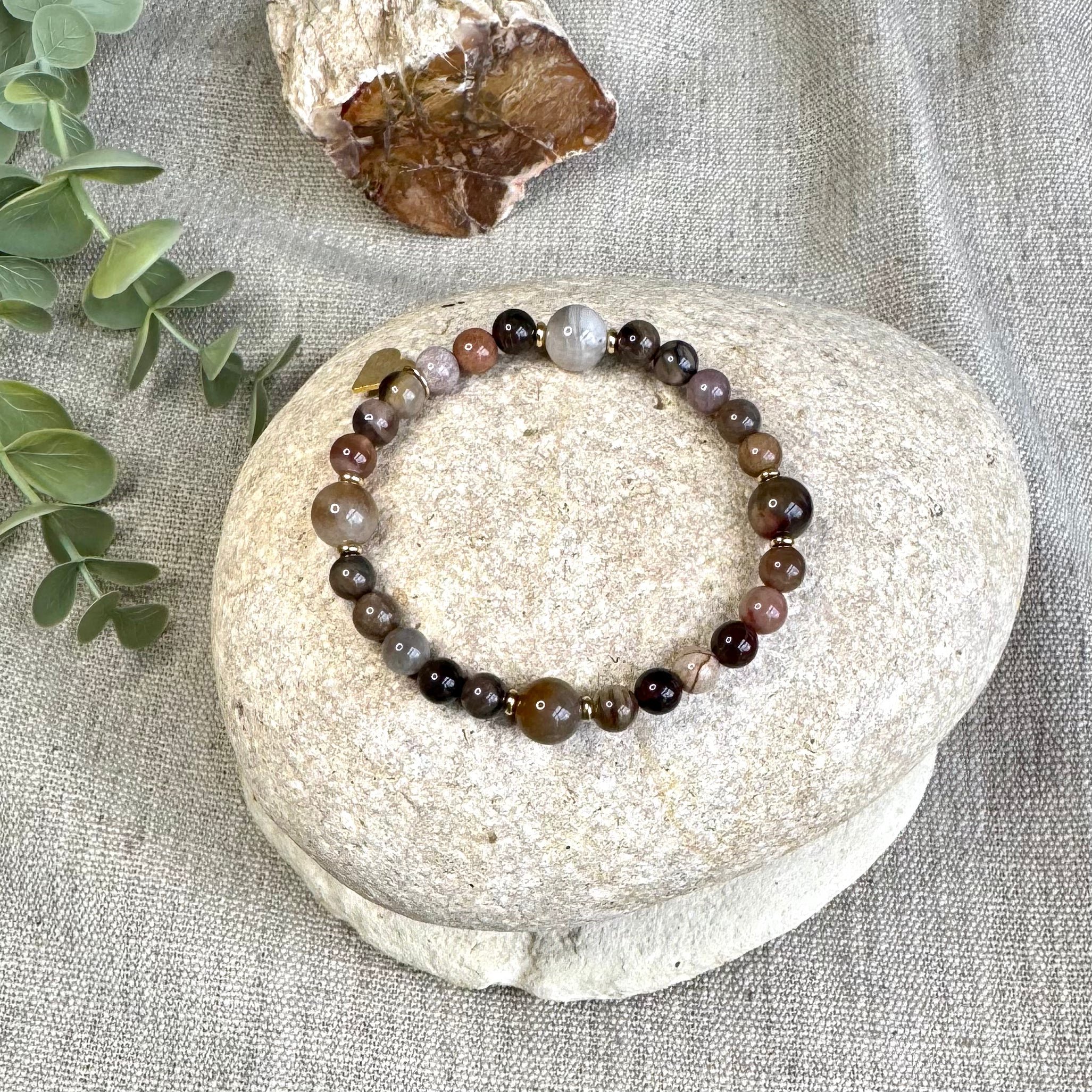 BRACELET BOIS FOSSILE