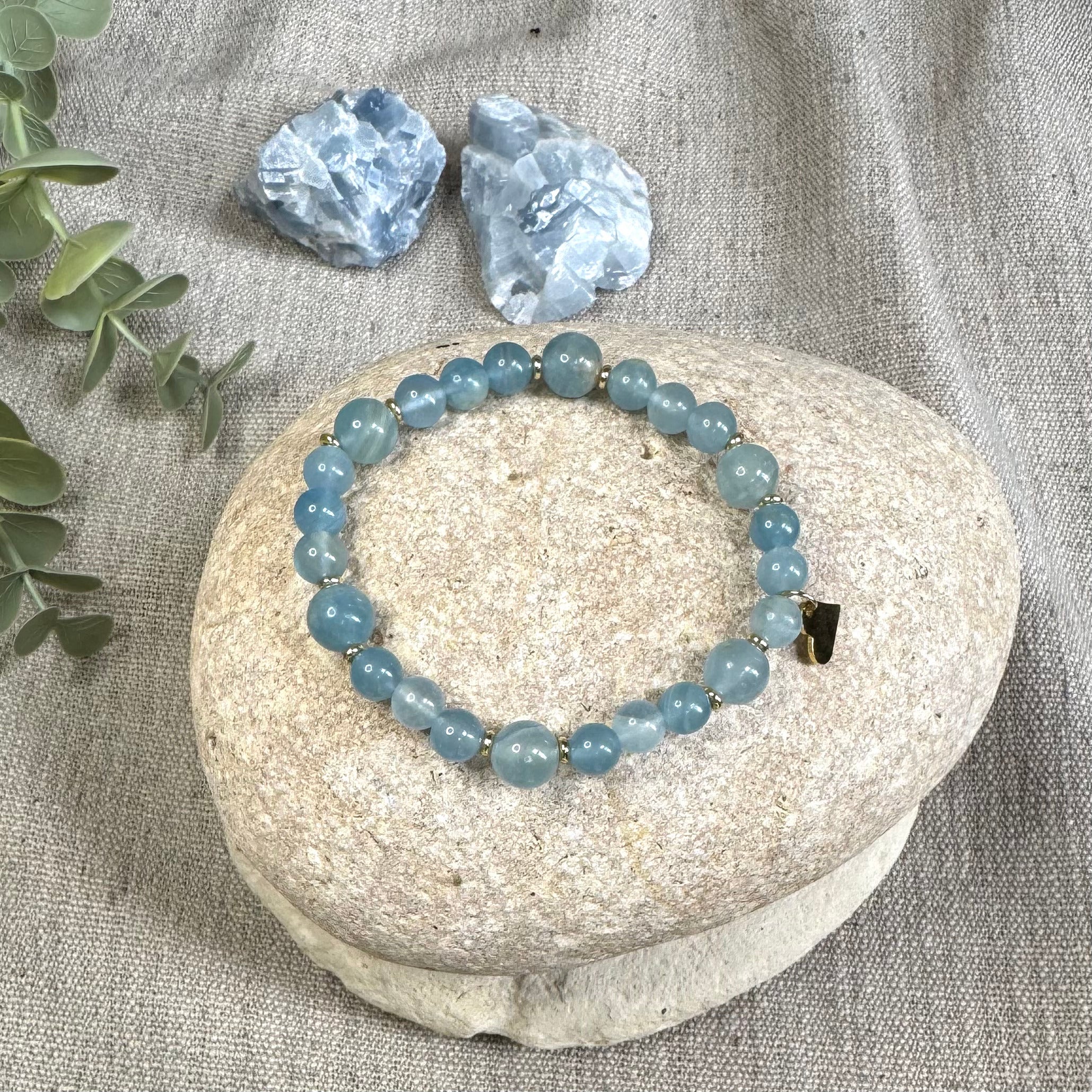 BRACELET CALCITE BLEUE - 6 & 8 mm