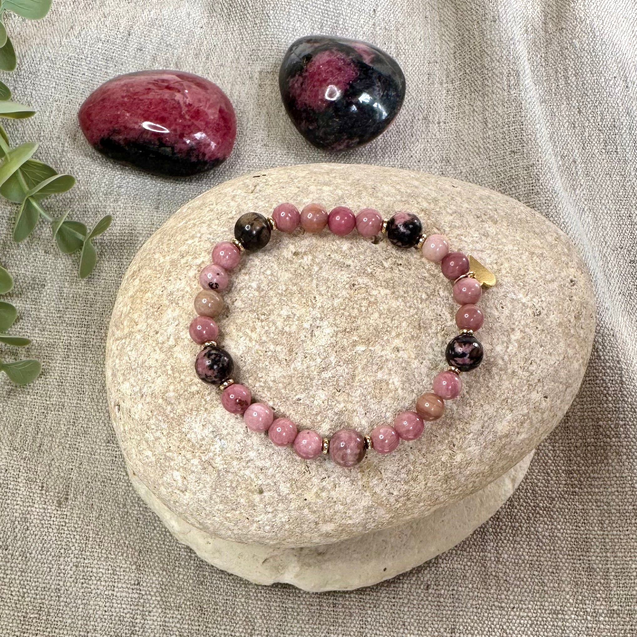 BRACELET RHODONITE - 6 & 8 mm