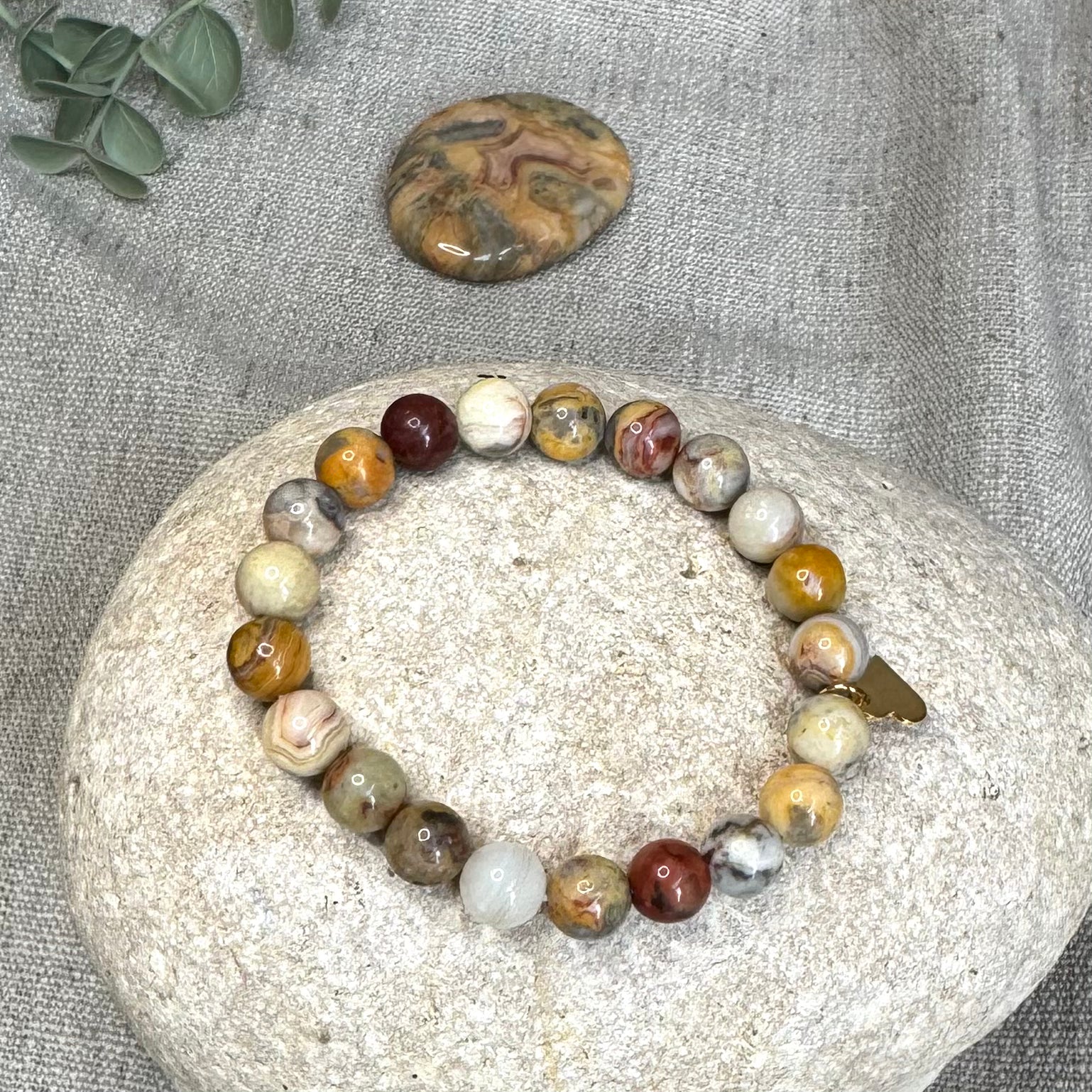 BRACELET AGATE CRAZY LACE - 8mm