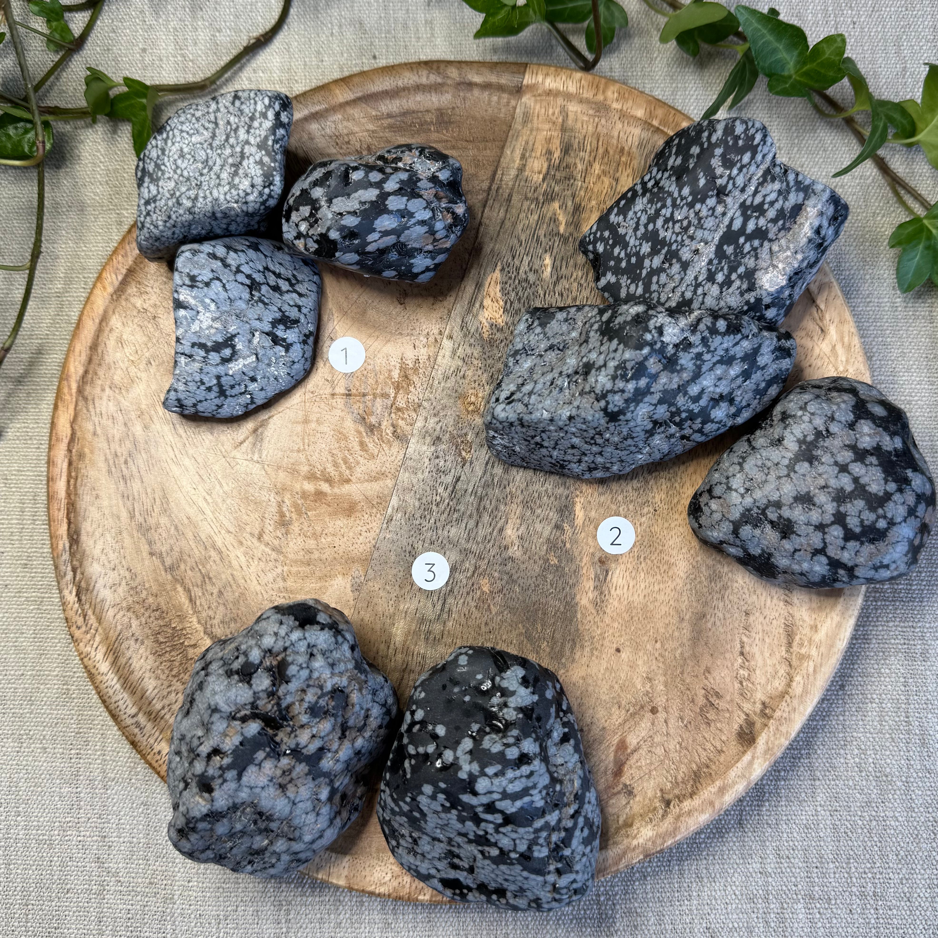 OBSIDIENNE FLOCON DE NEIGE - Mexique - Brut partiellement poli