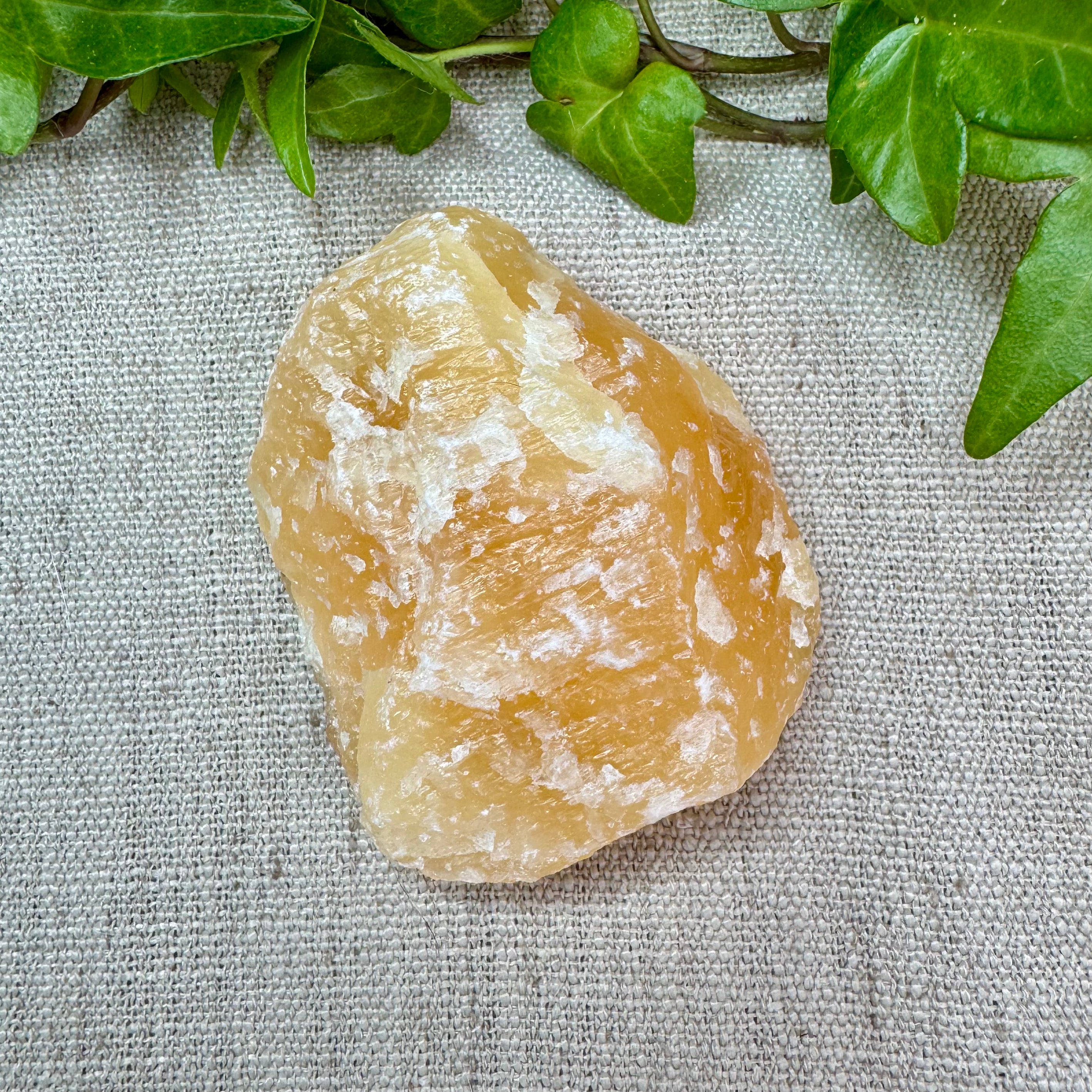 CALCITE ORANGE - Mexique - Pierre Brute probablement vernie