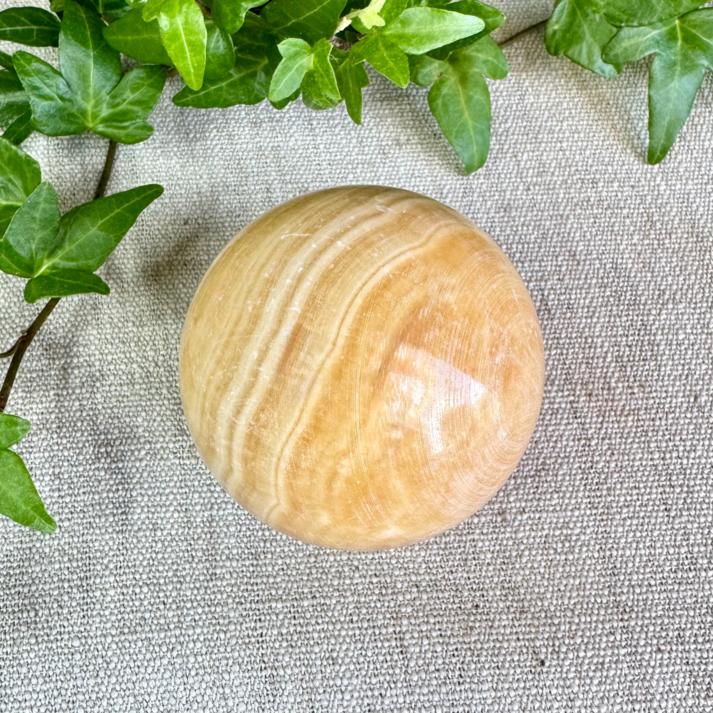 CALCITE ORANGE - Mexique - sphère