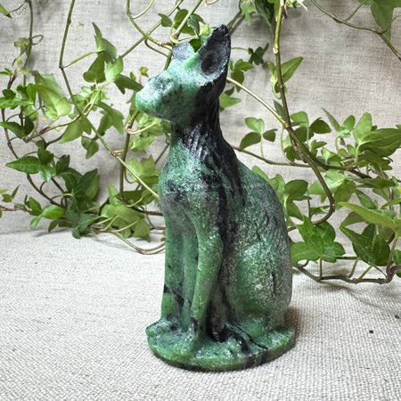 CHAT SPHYNX -  Rubis Zoïzite - 10cm - Afrique de l'Est