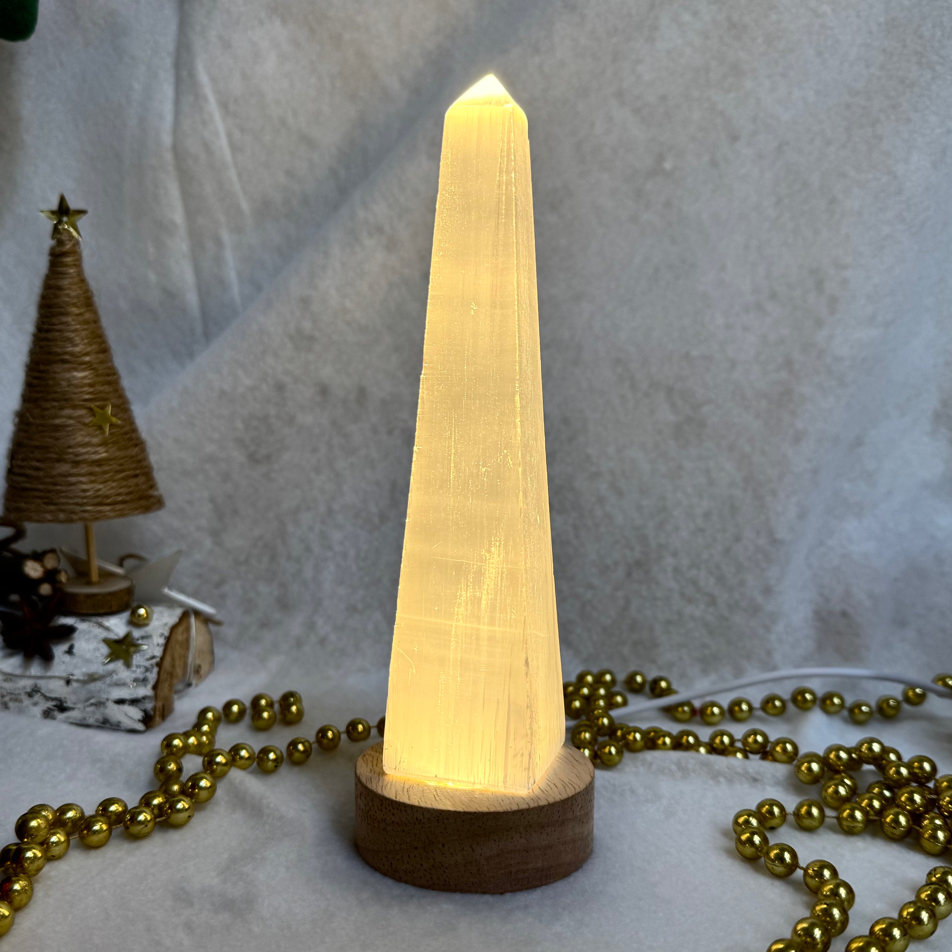 OBÉLISQUE SÉLÉNITE-  Maroc - 16cm x 4,cm